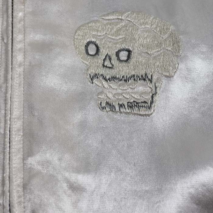 ショット 刺繍蛇髑髏 レーヨンジャケット