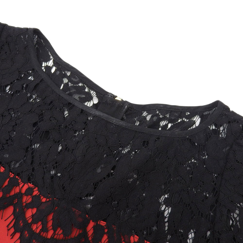 Milly シルク ドレス レッド ブラック サイズ 0