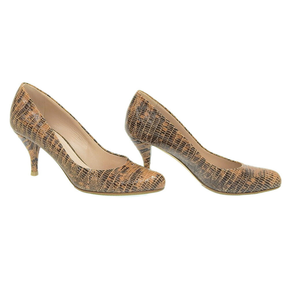 クリスチャン ディオール パテントレザー パンプス ブラウン