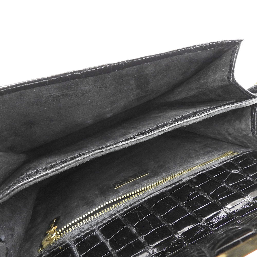 BARTOLOMEI ROMA クロコダイル 2WAY ハンドバッグ ブラック