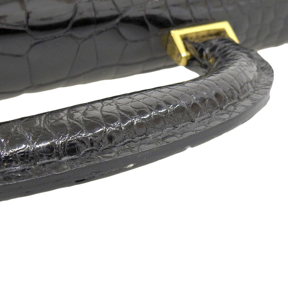 BARTOLOMEI ROMA クロコダイル 2WAY ハンドバッグ ブラック