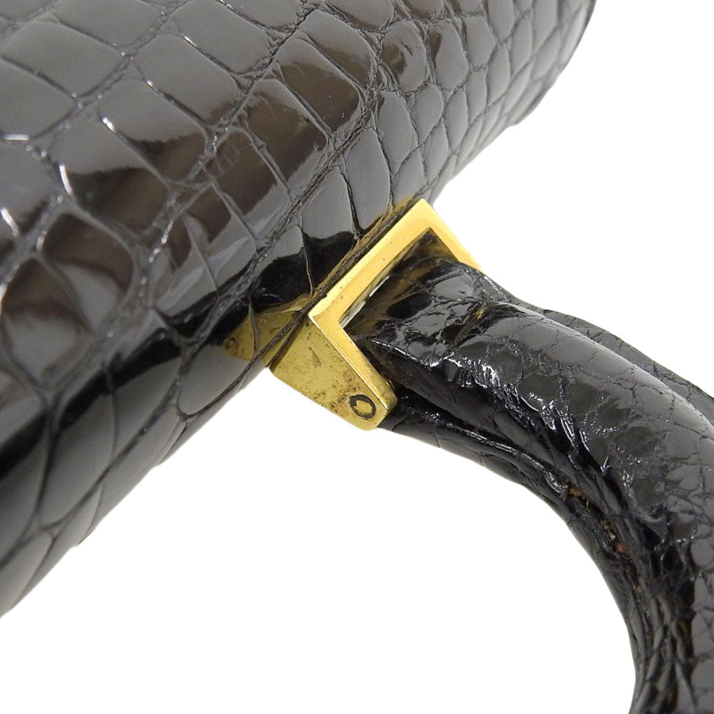 BARTOLOMEI ROMA クロコダイル 2WAY ハンドバッグ ブラック