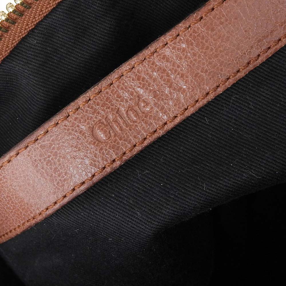 クロエ ブラウンレザー 2WAY ハンドバッグ