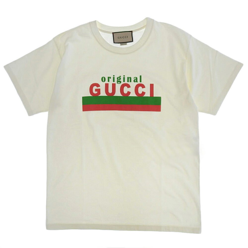 グッチ オーバーサイズ ロゴ Tシャツ ホワイト XS