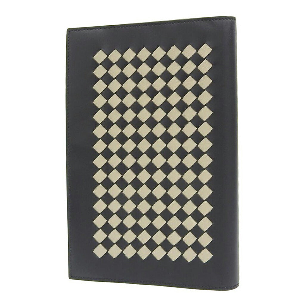 ボッテガ・ヴェネタ レザー ブックカバー ブラック