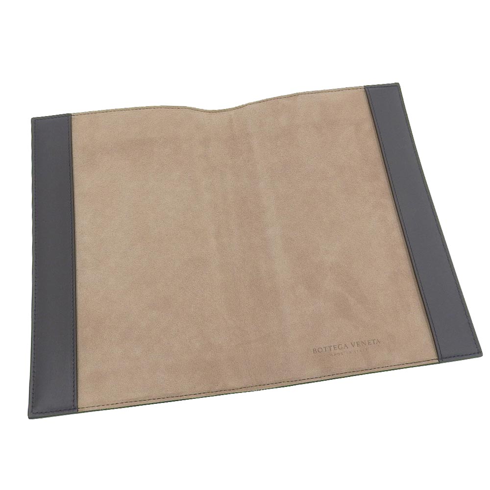 ボッテガ・ヴェネタ レザー ブックカバー ブラック