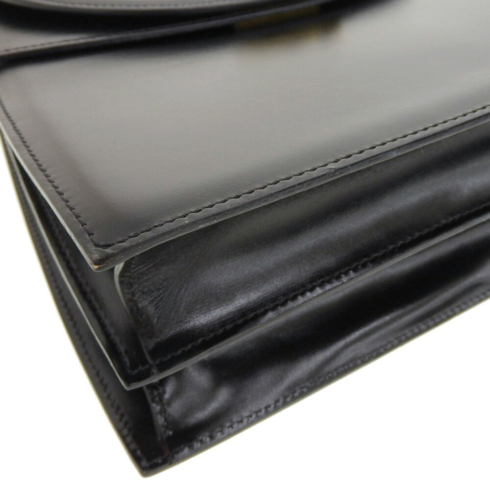 セリーヌ レザー ハンドバッグ ブラック ヴィンテージ