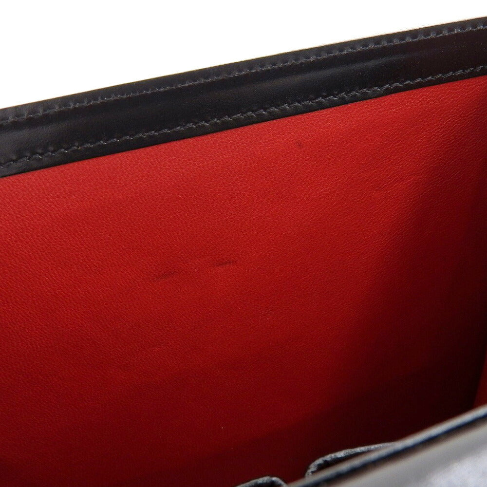 セリーヌ レザー ハンドバッグ ブラック ヴィンテージ