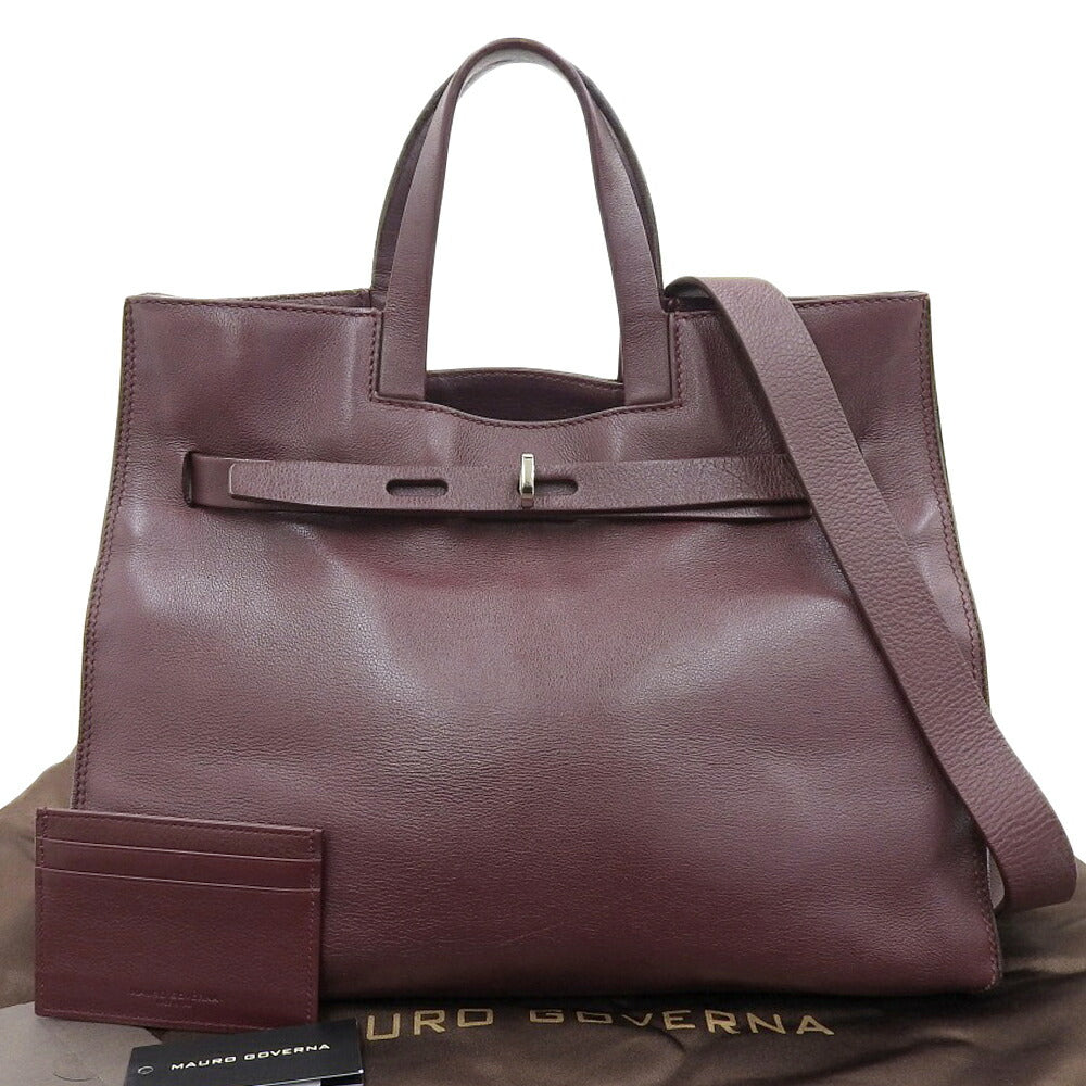 マウロ ゴベルナ レザー 2WAY ハンドバッグ