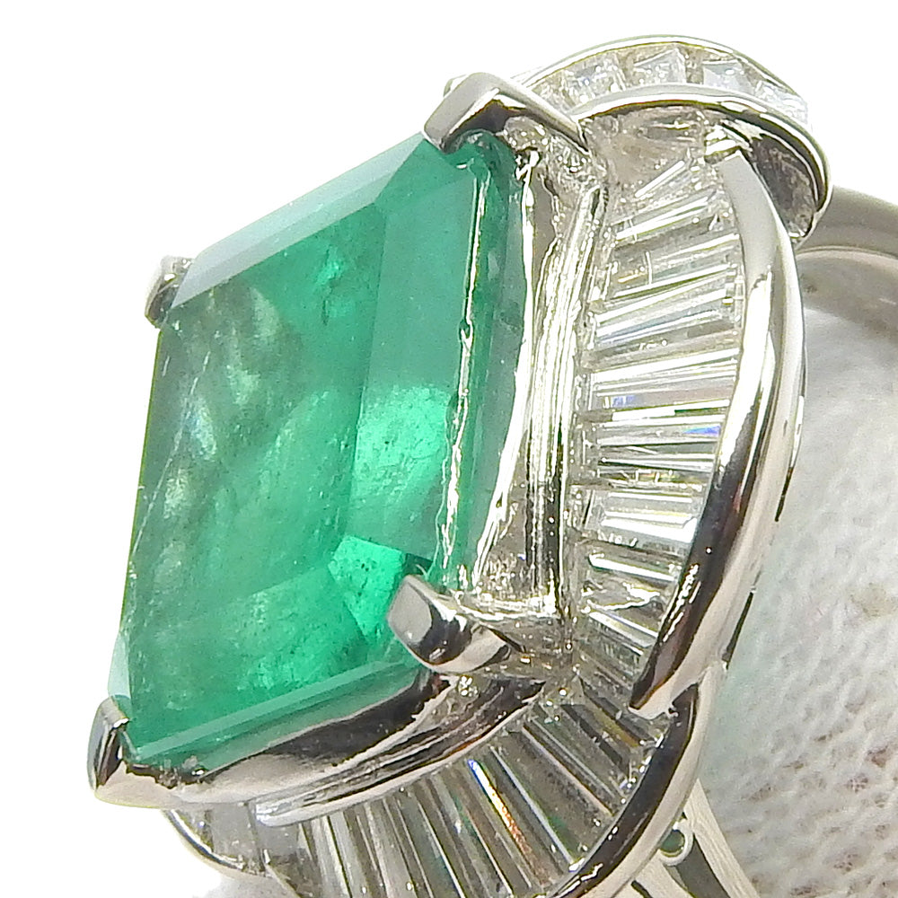 エメラルド リング Pt900 5.917ct ダイヤ 1.57ct サイズ 11