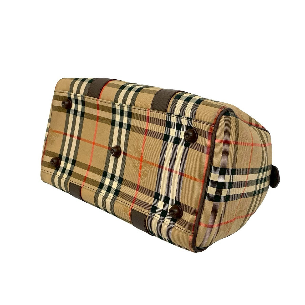 バーバリーズ ノバ チェック キャンバス レザー ハンドバッグ