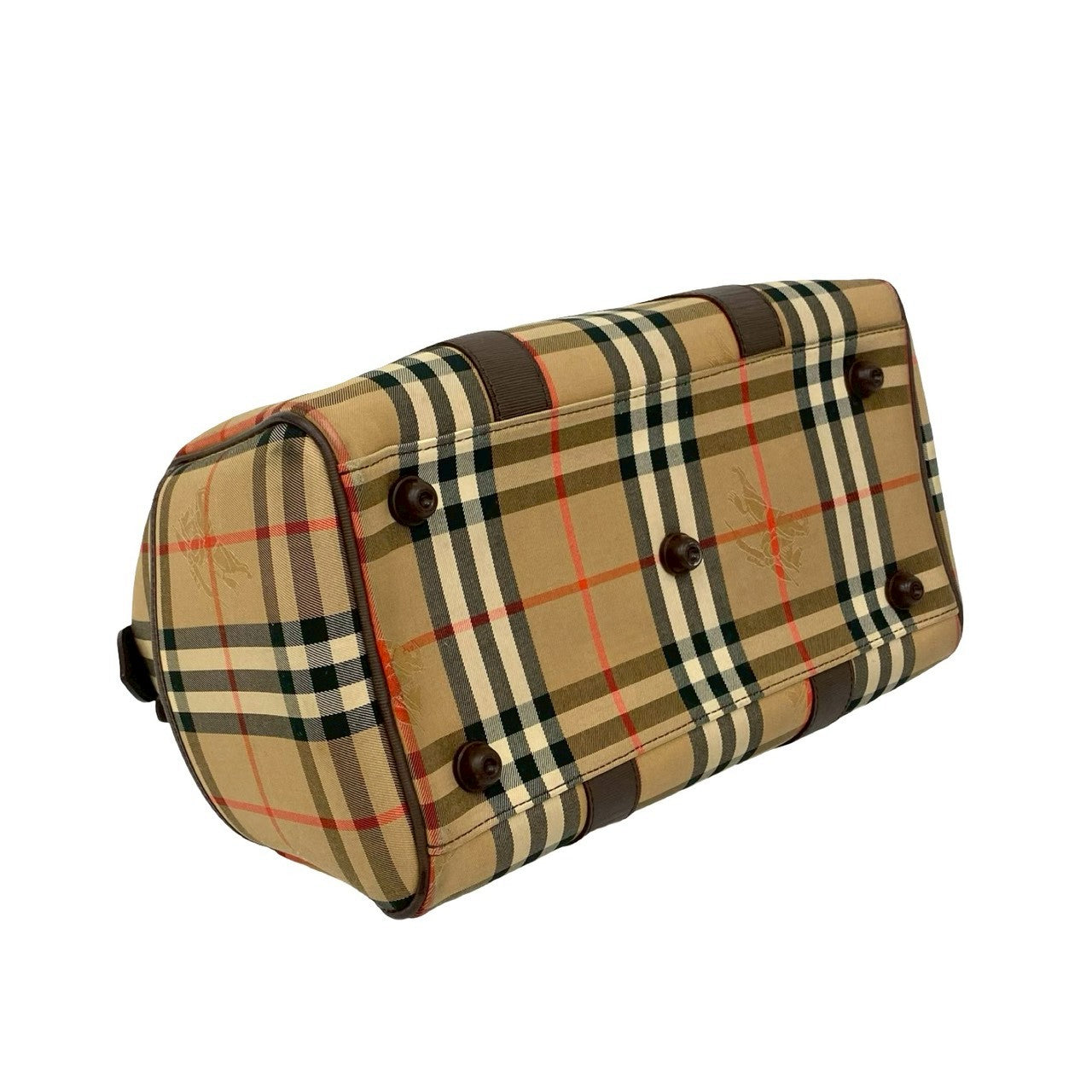 バーバリーズ ノバ チェック キャンバス レザー ハンドバッグ