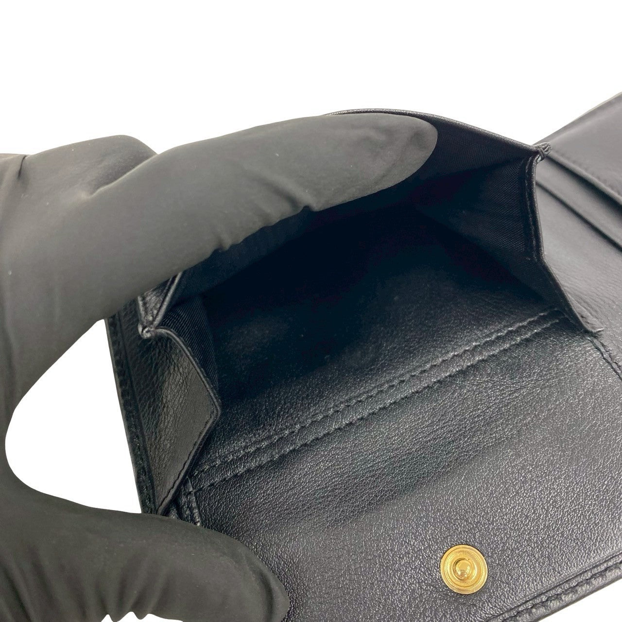 セリーヌ マカダムトリオンフ キャンバス レザー 二つ折り財布