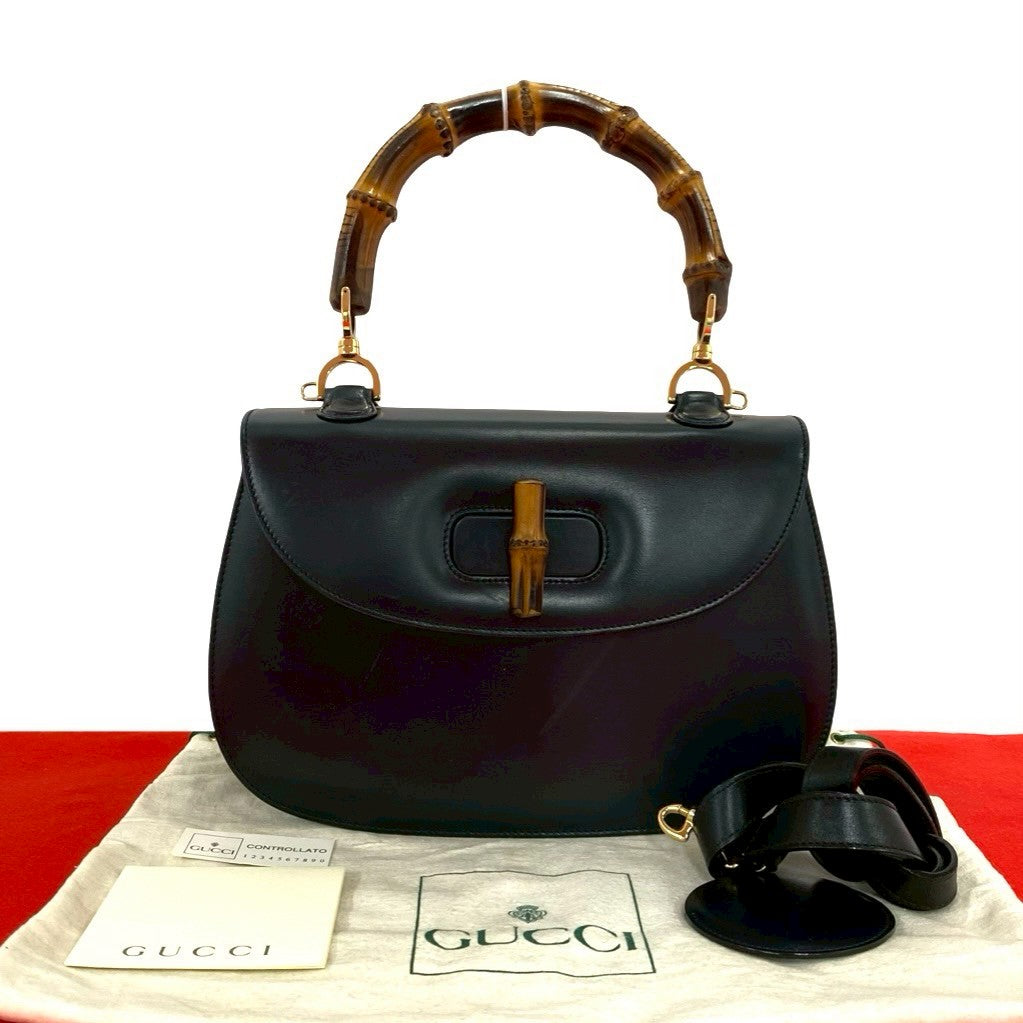 グッチ レザー バンブー2wayバッグ