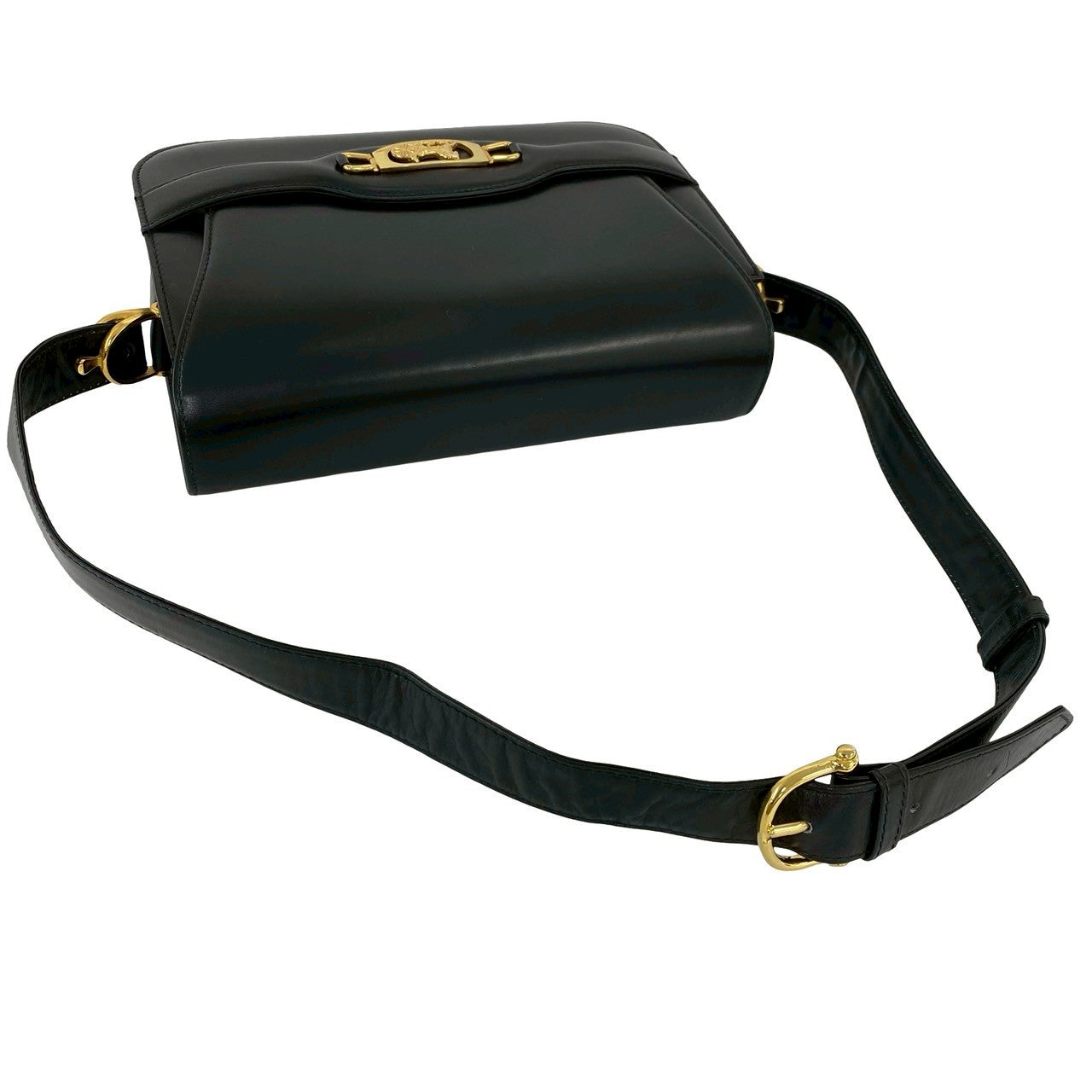 セリーヌ レザーショルダーバッグ