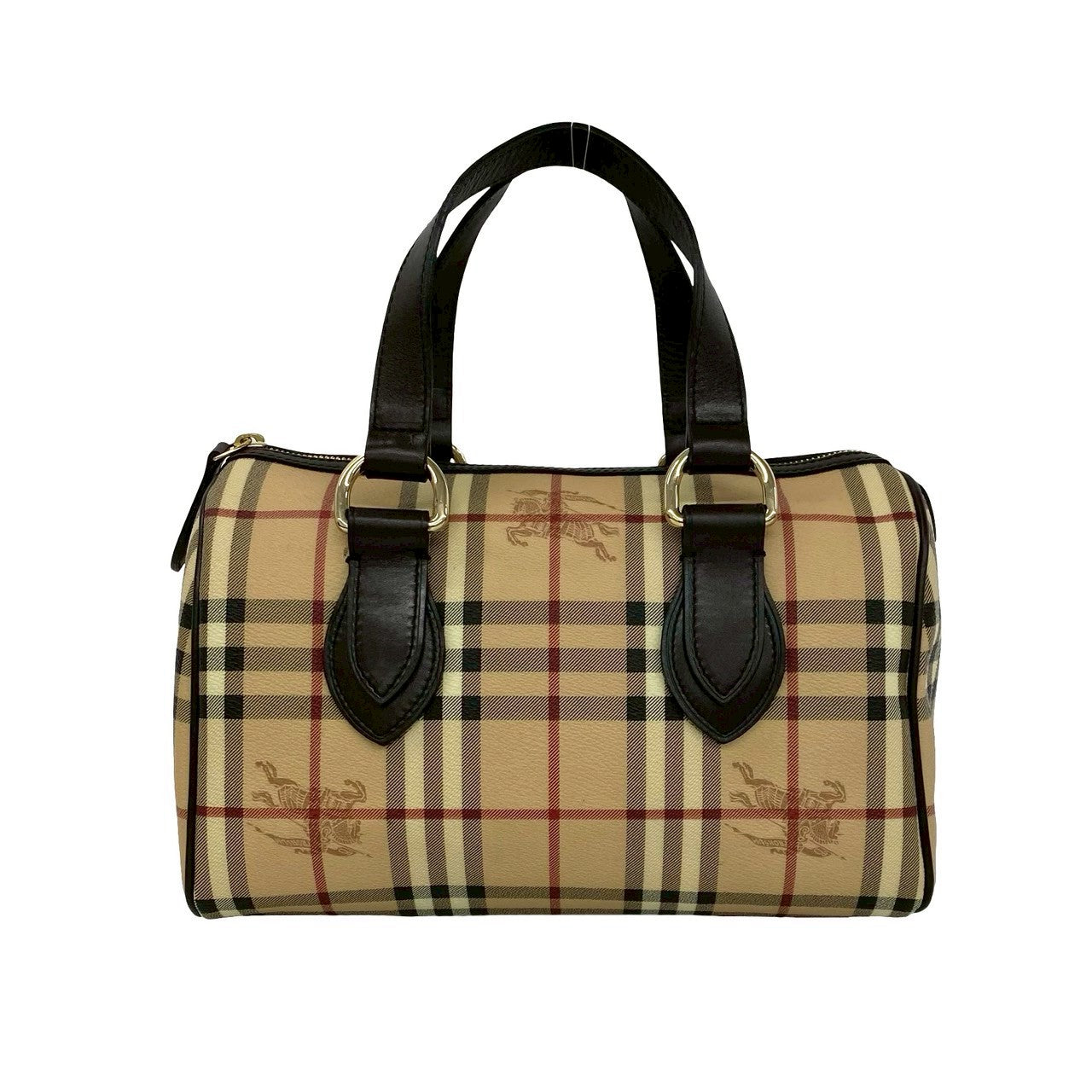 バーバリー PVC レザーボストンバッグ