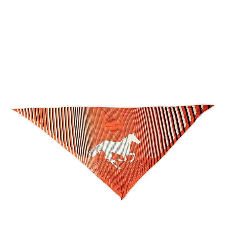 エルメス H AU GALOP シルクジャージ トライアングルスカーフ