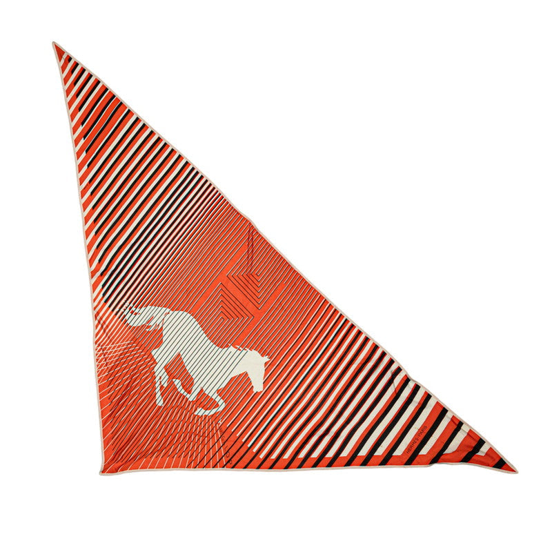エルメス H AU GALOP シルクジャージ トライアングルスカーフ
