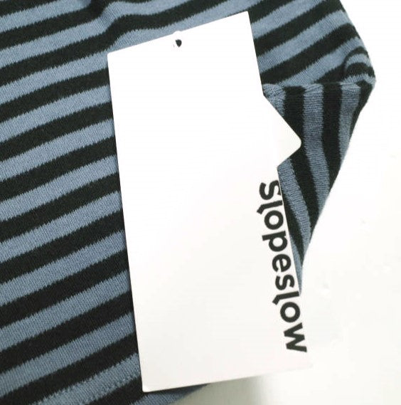 Slopeslow コットンインターロックストライプTシャツ