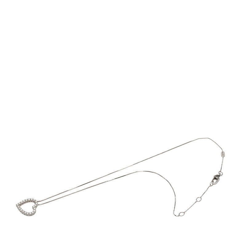 グッチ ハートモチーフ K18WG ダイヤモンドネックレス