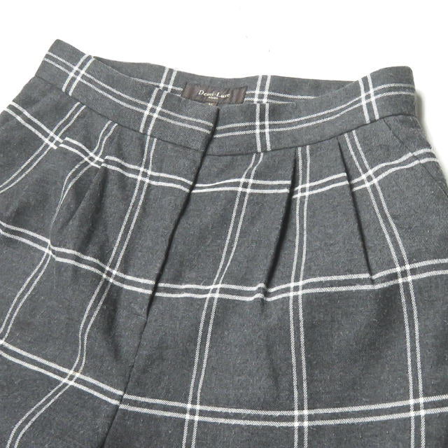 Demi-Luxe BEAMS ウィンドウペーン ワイド クロップド パンツ