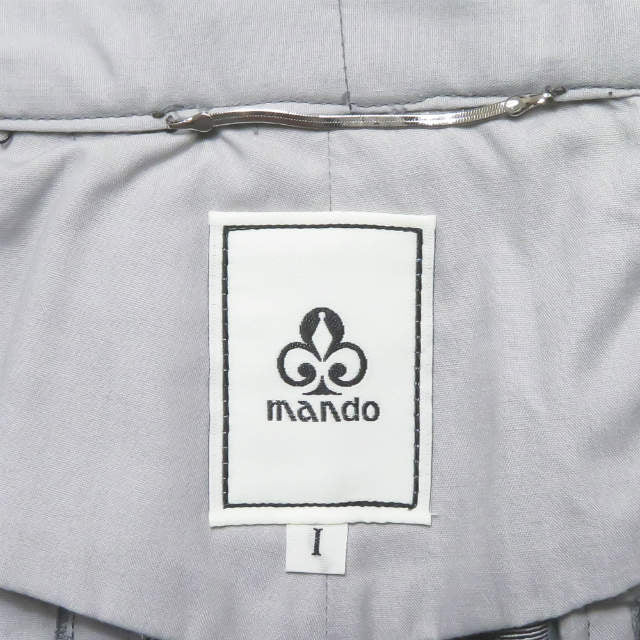 マンド GLEN CHECK TUCK WIDE PANTS ポリエステルレーヨンパンツ