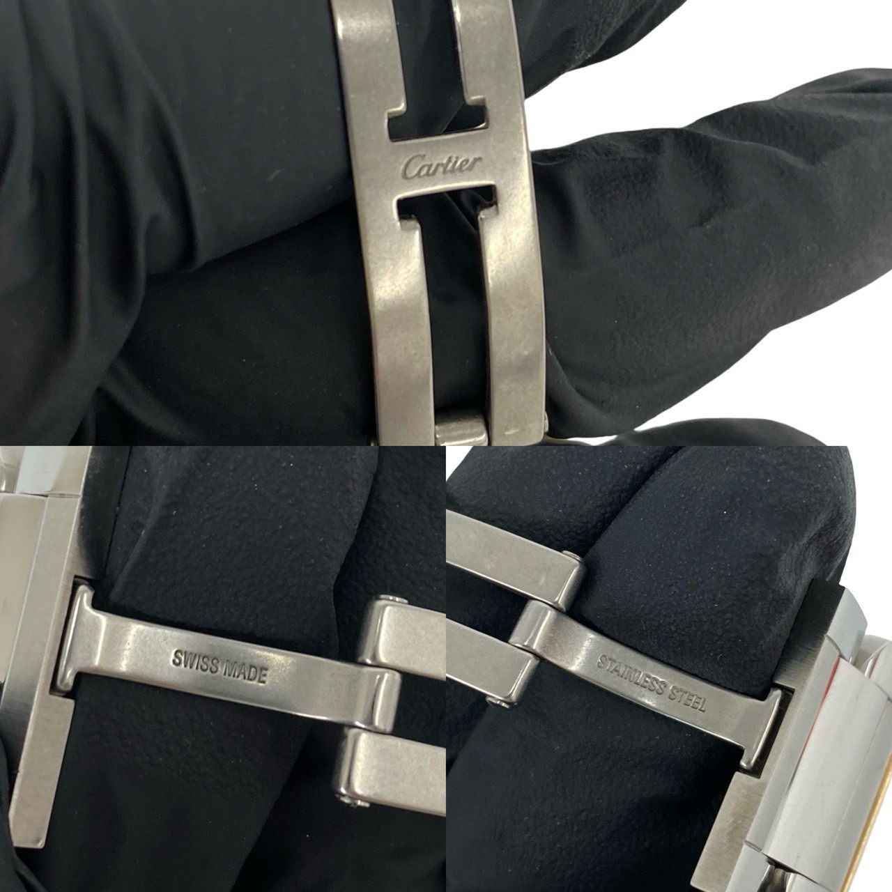 カルティエ タンクアングレーズ Au750 メンズ腕時計