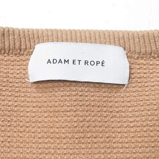 ADAM ET ROPE サーマル プルオーバー ベージュ トップ
