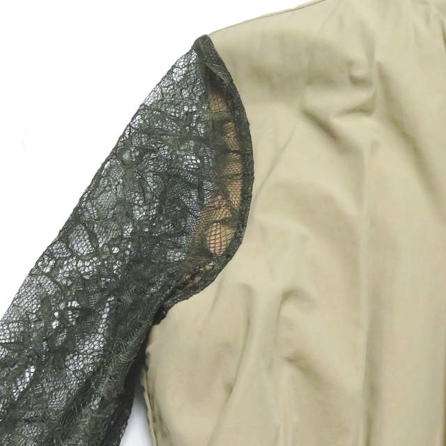 YOSHIYO レース スリーブ レイヤード ワンピース ドレス