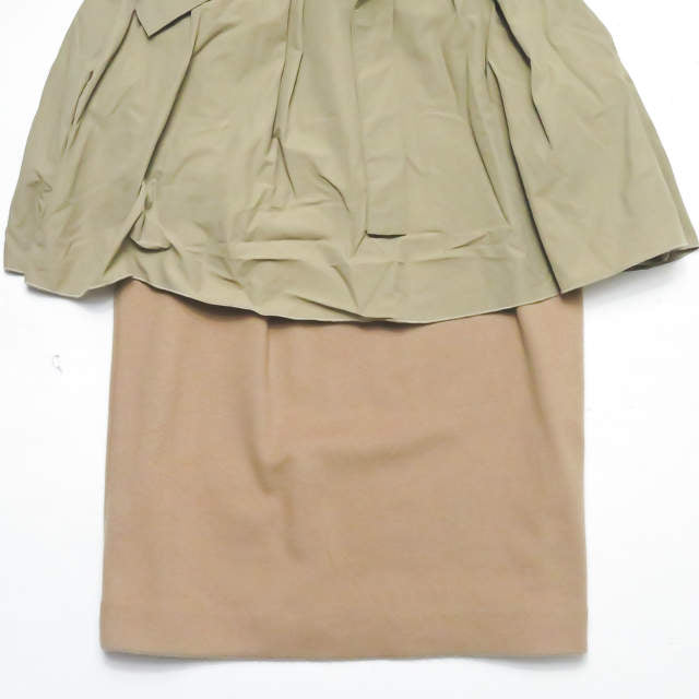 YOSHIYO レース スリーブ レイヤード ワンピース ドレス