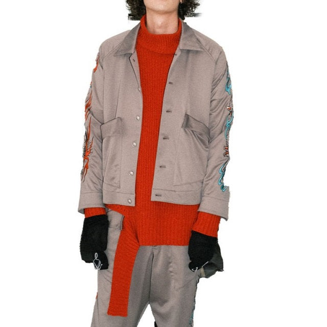 sulvam メッシュ アシンメトリー ニットウェア