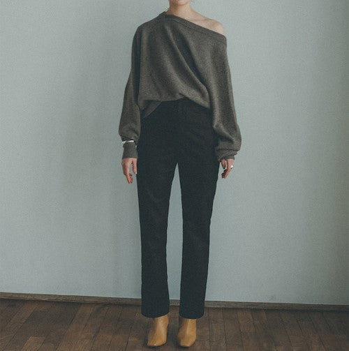 CLANE シャンブレー コーデュロイ ストレート パンツ