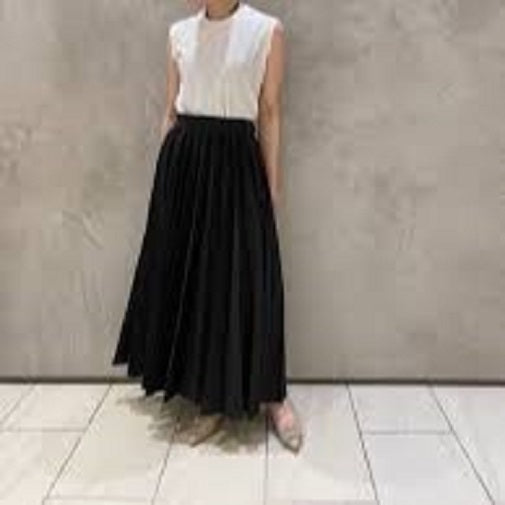 シーレット Pleats Skirt ポリエステル スカート