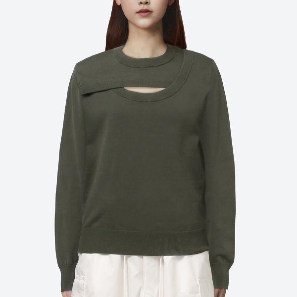 ハイク CREW NECK SWEATER コットンセーター