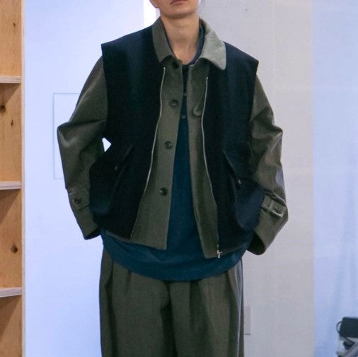 my beautiful landlet メルトン ファブリック ウール ベスト