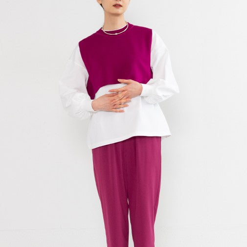 ハイク S/C/P CROPPED TOP SWEATER シルク コットン ポリエステル ニットベスト
