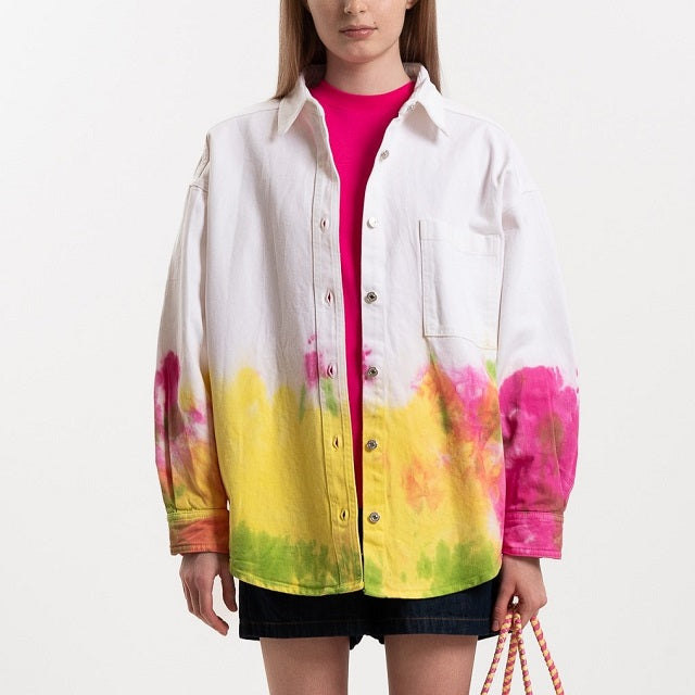 MSGM 3641MDE235T コットン デニム シャツ