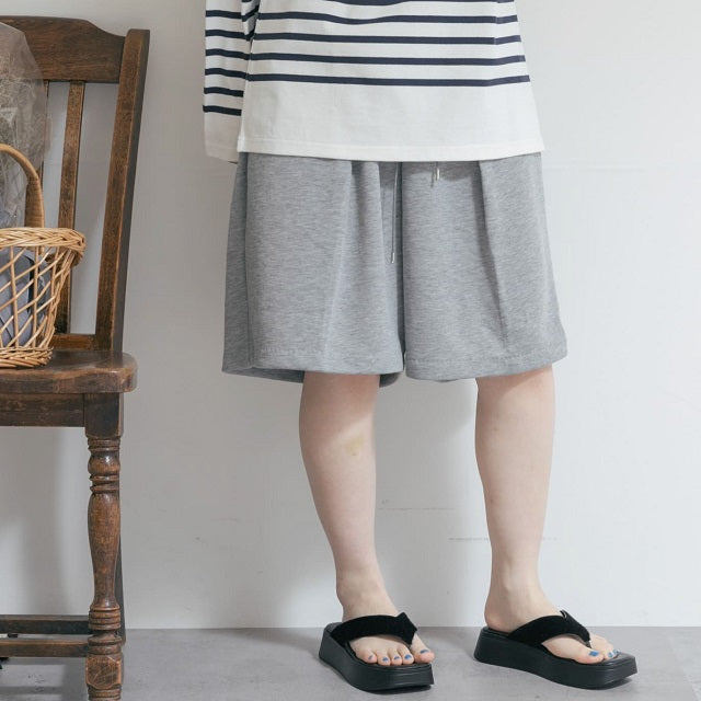 ミディウミソリッド×ザグッドランドマーケット Short Easy Pants ポリエステル ショートパンツ