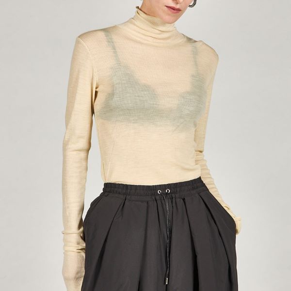 プランクプロジェクト Pure Merino Wool タートルネックトップ