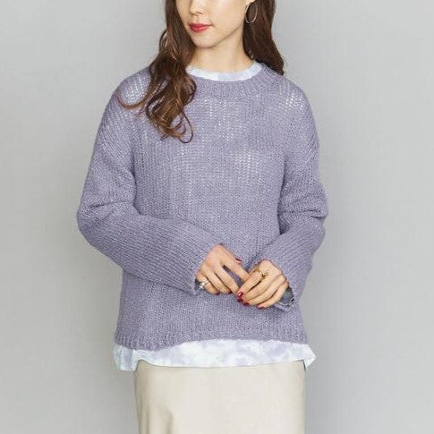 BEAUTY&YOUTH UNITED ARROWS ルーズニット パープル