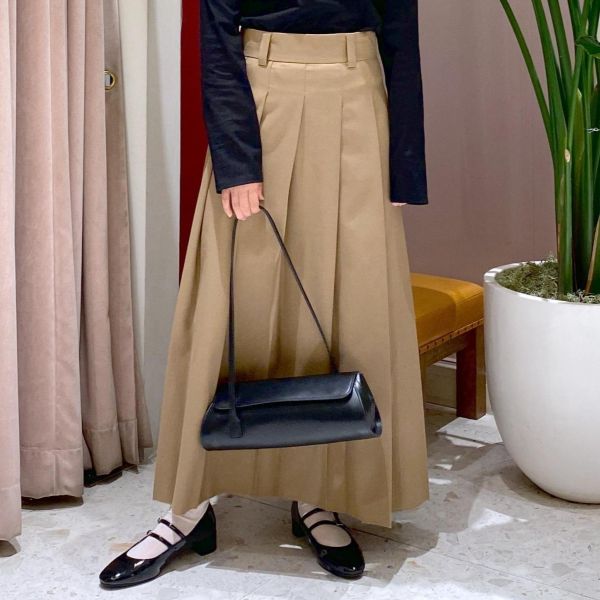 アダムエロペ ポリエステルウールスカート