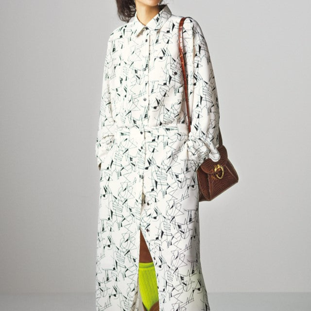 ロクビューティーアンドユースユナイテッドアローズ LINE PRINT シャツ