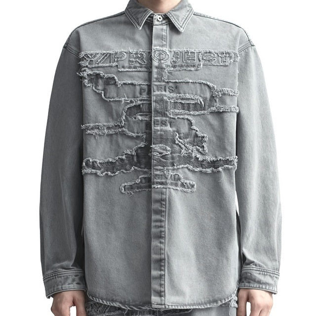 Y/PROJECT Evergreen Paris' Best Patch コットンシャツ