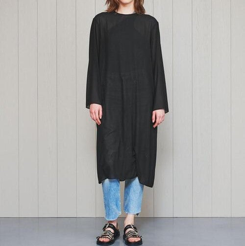 エイチビューティーアンドユース SHEER LONG PULLOVER ポリエステルロングワンピース