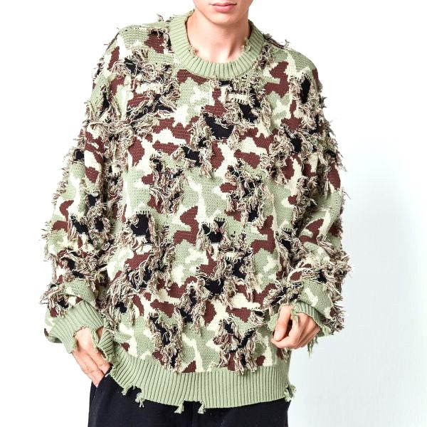 ダンケシェーン CAMO KNIT CREWNECK ニット