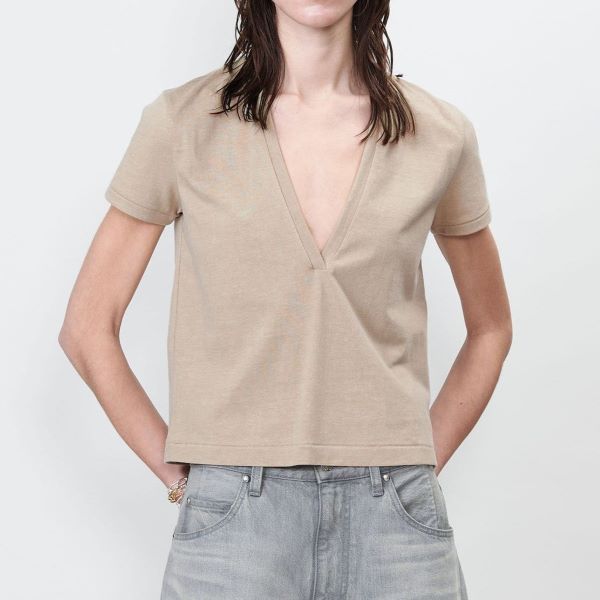 アストラット コットンVネックTシャツ