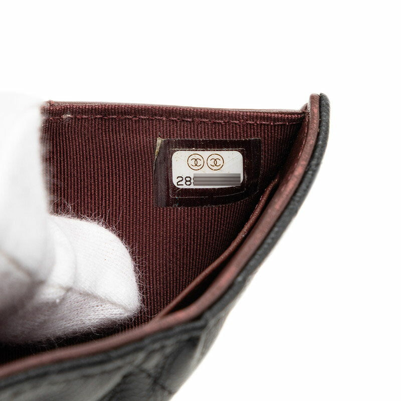 シャネル キャビアスキン 三つ折り財布