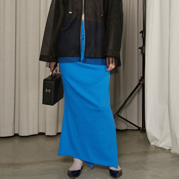 プランクプロジェクト Twisted Skirt コットン ニットスカート