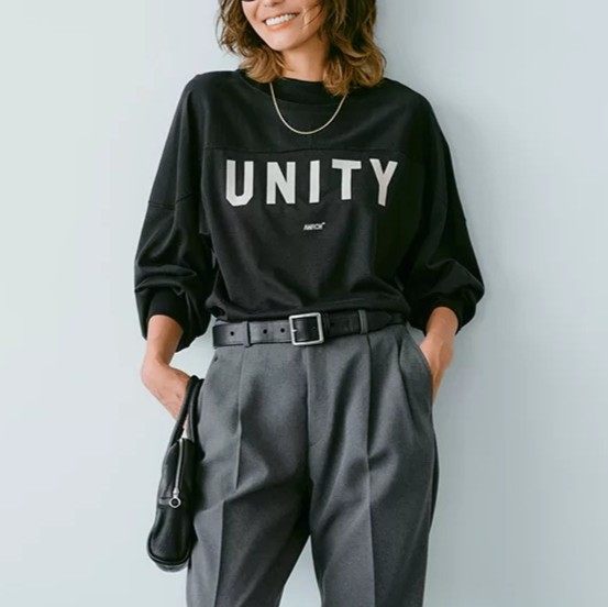 アメリカーナ UNITY コットンブレンド長袖Tシャツ