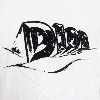 ディオール スラブ コットン クルー ネック Tシャツ ホワイト XL